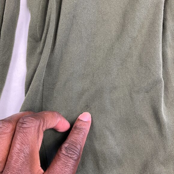 C&C California Knit Cargo Jogger Pants Olive Green Relaxed Casual Boho Lounge M - Picture 11 of 11